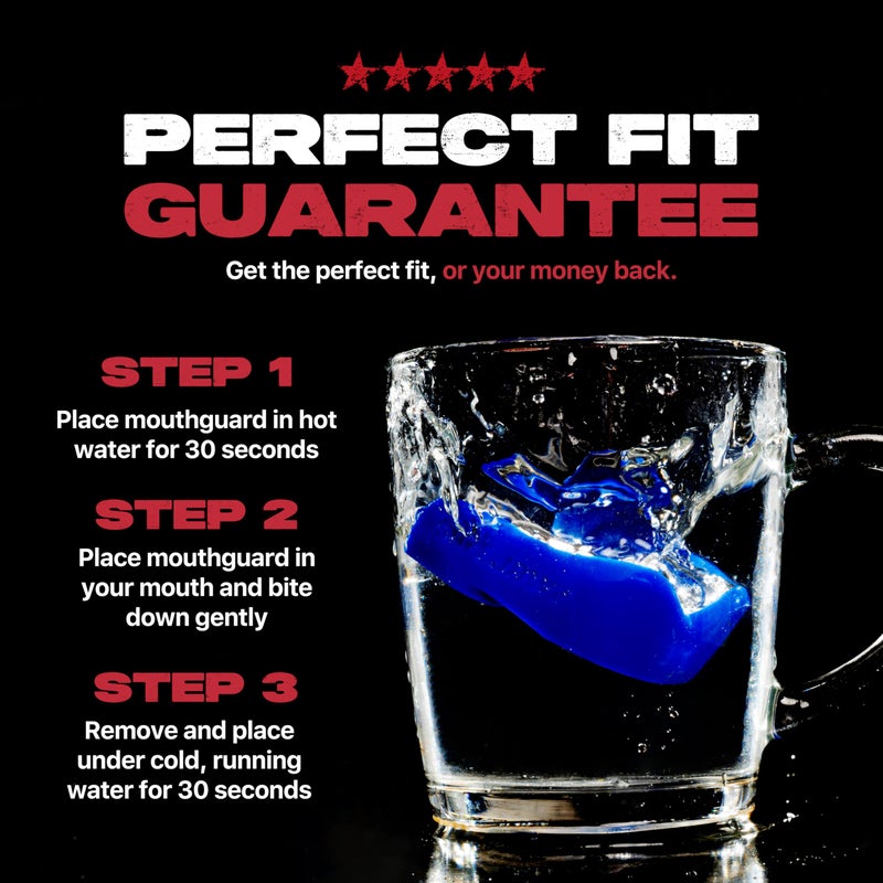 SAFEJAWZ Sports Mouthguard Slim Fit, Adult and Junior Mouth Guard with Case for Boxing, Basketball, Lacrosse, Football, MMA, Martial Arts, Hockey and All Contact Sports (Junior <11 Years, Blue) - Image 5